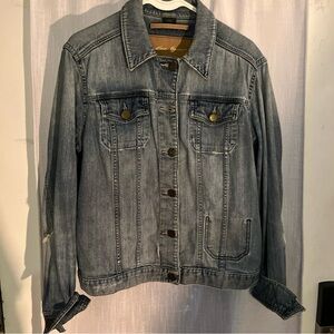 Vintage early 90s Classic Blue Denim Button Up Jacket by Eddie Bauer